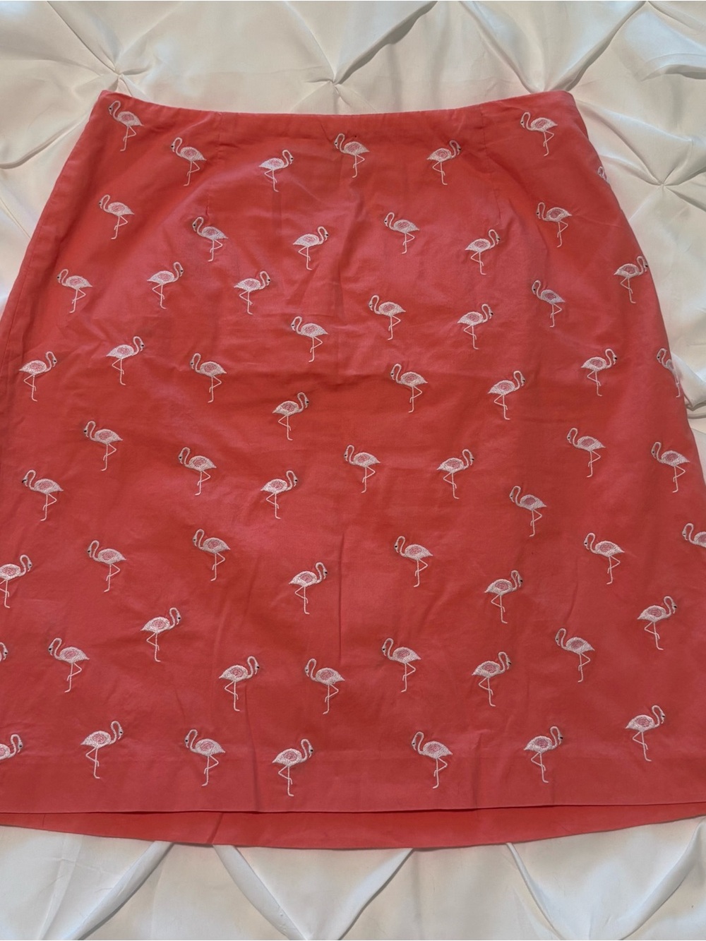 Talbots Petites Vintage Flamingo Embroidered Skirt Size 4P